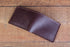 dark brown leather bifold wallet
